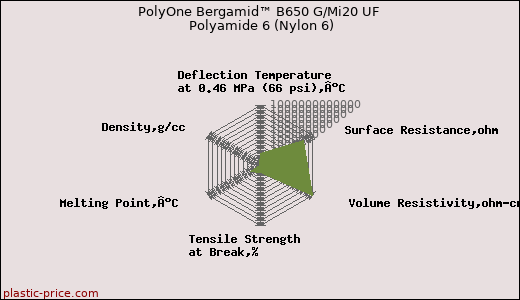 PolyOne Bergamid™ B650 G/Mi20 UF Polyamide 6 (Nylon 6)